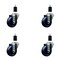 Service Caster 3.5'' SS Solid Poly Wheel Swivel 1-1/2'' Expanding Stem Caster Set, 4PK SCC-SSEX20S3514-SPUS-112-4 - alternate 1